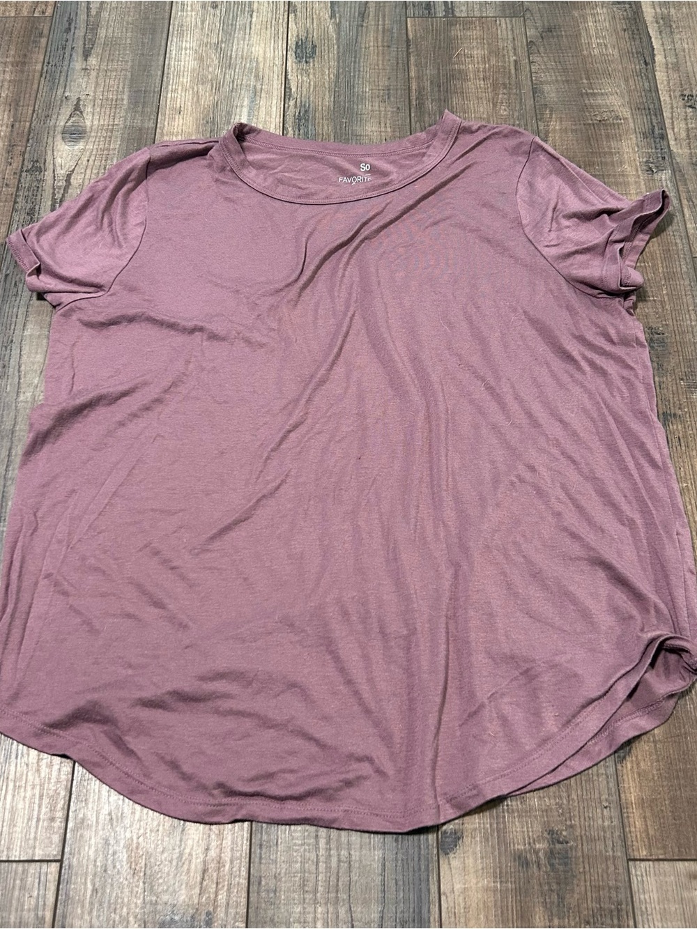 So Favorite Crew Women's XL Dusty Rose Purple Short‎ Sleeve T-Shirt